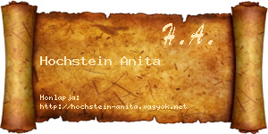 Hochstein Anita névjegykártya